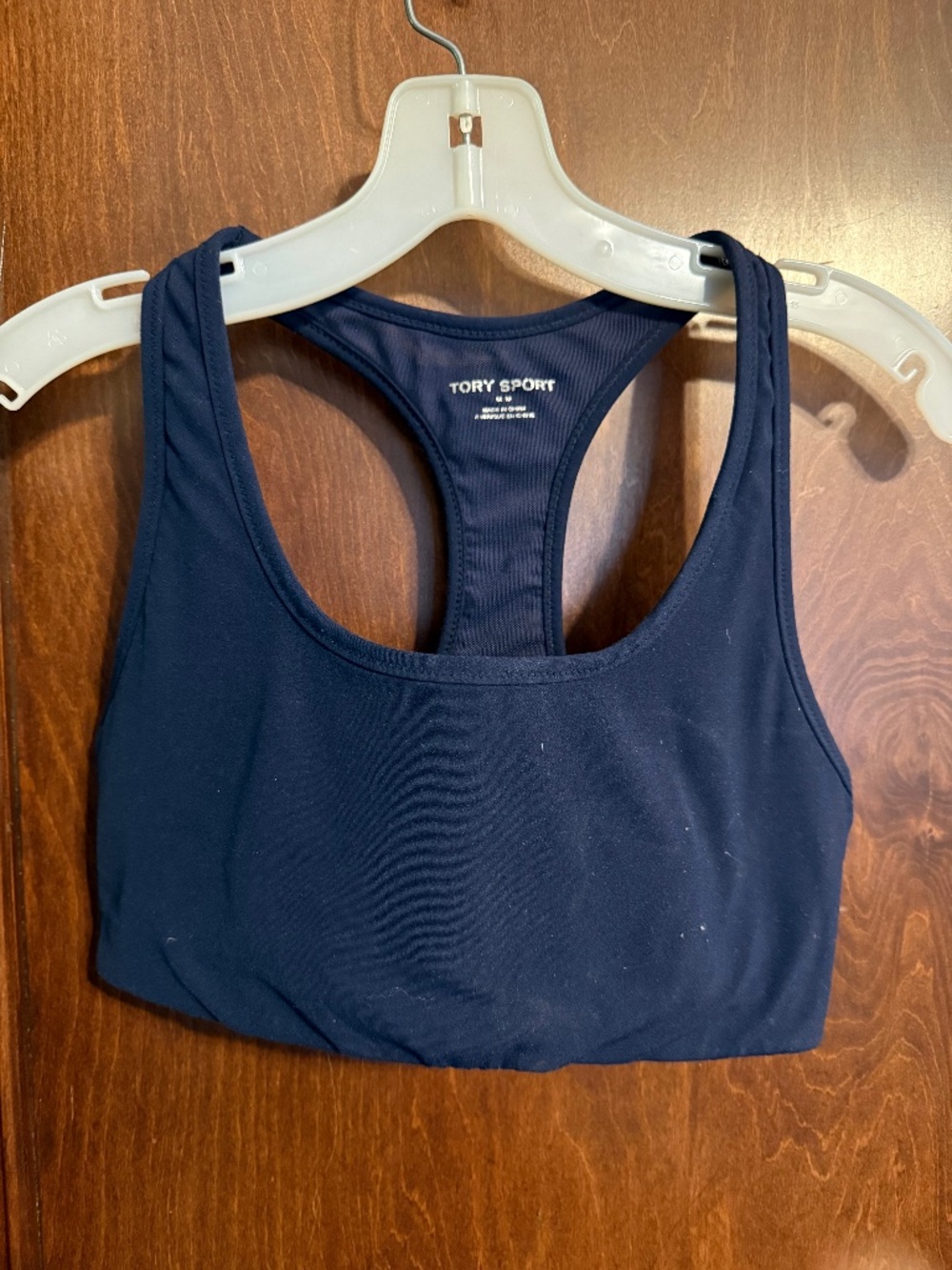 Navy Tory Burch sports bra